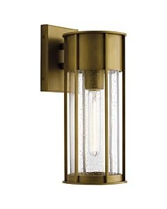 Kichler Lighting - Camillo - KL-CAMILLO-M-PNBR - Natural Brass Clear Seeded Glass IP44 Outdoor Wall Light
