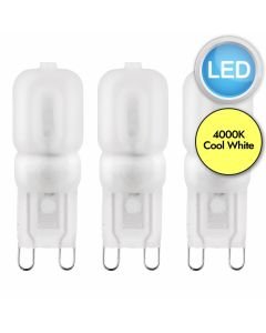 Saxby Lighting - 76791 - Set of 3 Cool White 2.5W - LED G9 Light Bulbs