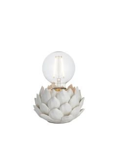 Endon Lighting - Artichoke - 99147 - Oatmel Crackle Antique Brass Ceramic Table Lamp