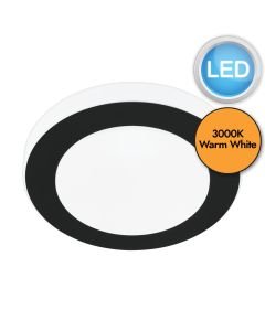 Eglo Lighting - LED Carpi - 33682 - LED Black White 3 Light IP44 Bathroom Ceiling Flush Light