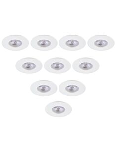 Saxby Lighting - Set of 10 Saxby ShieldONE 75 - 113300 & 113322 - White IP65 Fixed Bathroom Recessed Fire Rated Ceiling Downlights
