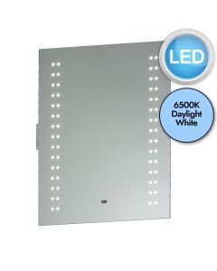 Saxby Lighting - Perle - 13760 - LED Mirrored Glass Silver 2 Light IP44 Bathroom Mirror Shaver Light