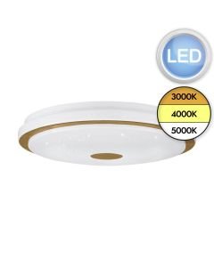 Eglo Lighting - Lanciano 1 - 900598 - LED White Wood Flush Ceiling Light