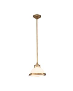 Hinkley Lighting - Amelia - HK-AMELIA-P-S-HB - Heritage Brass Opal Glass Ceiling Pendant Light