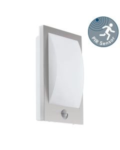 Eglo Lighting - Verres - 97238 - Stainless Steel White IP44 Outdoor Sensor Wall Light
