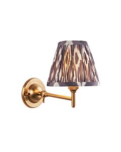 Endon Lighting - Dome Fold & Ikat 16cm - 115648 - Aged Brass Grey Wall Light