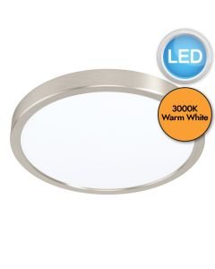 Eglo Lighting - Fueva 5 - 99221 - LED Satin Nickel White Flush Ceiling Light