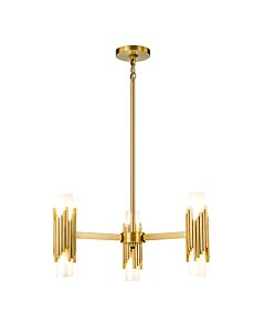 Elstead Lighting - Marvele - MARVELE6-AB-OPAL - Aged Brass Opal Glass 6 Light Ceiling Pendant Light