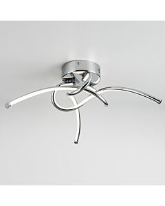 Twist - Chrome LED Flush Ceiling Light