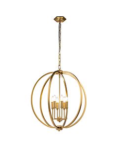 Feiss Lighting - Corinne - FE-CORINNE-6P-L-BB - Brass 6 Light Ceiling Pendant Light