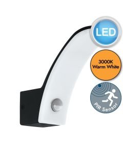 Eglo Lighting - Fiumicino - 98149 - LED Black White IP44 Outdoor Sensor Wall Light