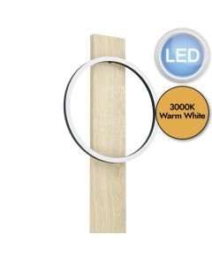 Eglo Lighting - Boyal - 99466 - LED Black Wood White Wall Light