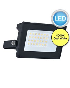 Lutec - Halo - 7801701012 - Black Clear Glass IP65 Outdoor Floodlight
