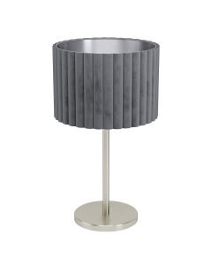 Eglo Lighting - Tamaresco - 39775 - Satin Nickel Grey Table Lamp With Shade