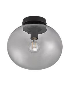 Nordlux - Alton - 2010506047 - Black Smoked Glass Flush Ceiling Light