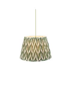 Endon Lighting - Eltham - 114257 - Aged Brass Green Ceiling Pendant Light
