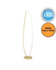 Eglo Lighting - Vallerosa - 900919 - LED Brushed Brass White Floor Lamp