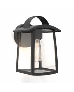Lutec - Kelsey - 5273603012 - Black Clear Glass IP44 Outdoor Wall Light