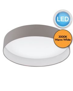 Eglo Lighting - Palomaro - 93952 - LED White Taupe 4 Light Flush Ceiling Light