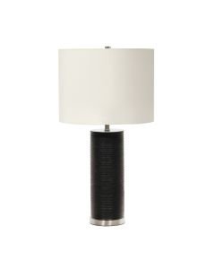 Elstead Lighting - Ripple - RIPPLE-TL-BLK-W - Black Resin Nickel White Table Lamp With Shade