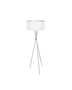 Eglo Lighting - Fondachelli - 95539 - Satin Nickel White Tripod Floor Lamp
