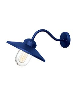 Elstead Lighting - Klampenborg - KLAMPENBORG-NVB - Blue Clear Glass IP44 Outdoor Wall Light