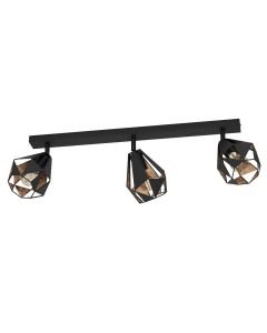 Eglo Lighting - Carlton 7 - 43717 - Black Antique Copper 3 Light Ceiling Spotlight