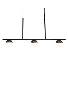 Nordlux - Contina - 2010953003 - Black Opal Glass 3 Light Bar Ceiling Pendant Light
