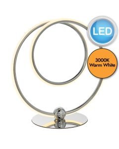 Endon Lighting - Eterne - 81887 - LED Chrome White Table Lamp