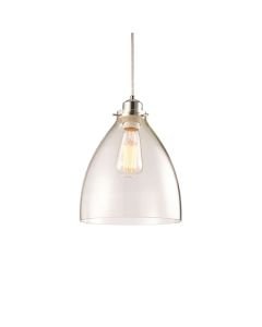 Endon Lighting - Elstow - 60874 - Chrome Clear Glass Easy Fit Pendant Shade