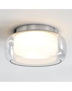 Astro Lighting - Aquina 360 - 1450004 - Chrome & Clear & White Glass Bathroom Ceiling Flush Light