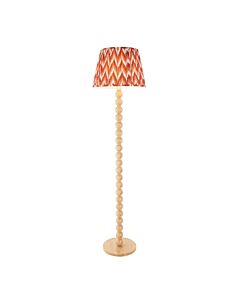 Endon Lighting - Cane & Zigzag 40cm - 114344 - Natural Bamboo Orange Floor Lamp