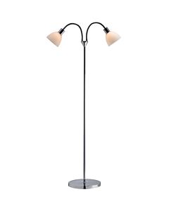 Nordlux - Ray - 63224033 - Chrome Opal Glass 2 Light Floor Reading Lamp