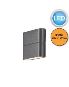 Konstsmide - Chieri - 7972-370 - LED Anthracite 2 Light IP54 Outdoor Wall Washer Light