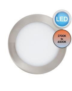Eglo Lighting - Fueva-Z - 900113 - LED Satin Nickel White IP44 Bathroom Recessed Ceiling Downlight