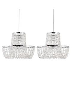 Set of 2 Jewelled Easy Fit Light Shades