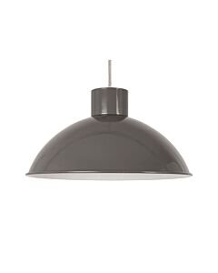 Domed - Grey Easy Fit Metal Pendant Shade