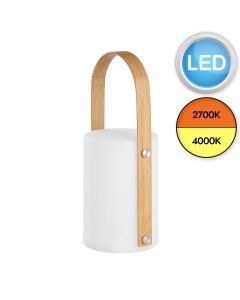 Eglo Lighting - Cuenca - 900806 - LED White Brown IP44 Outdoor Portable Lamp