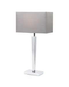 Endon Lighting - Moreto - MORETO - Chrome Grey Table Lamp With Shade