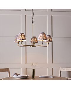 Endon Lighting - Lille - 118053 - Antique Brass Grey 5 Light Ceiling Pendant Light
