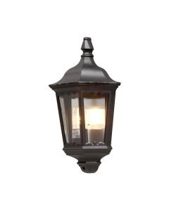 Konstsmide - Firenze - 7229-750 - Black Outdoor Half Lantern Wall Light