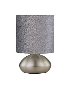 Jenson - Brushed Chrome Touch Table Lamp with Glitter Shade