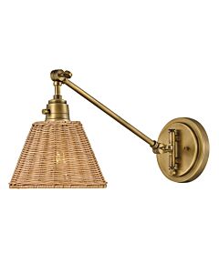Hinkley Lighting - Arti - HK-ARTI-1W-HB-NR - Heritage Brass Natural Rattan Reading Wall Light