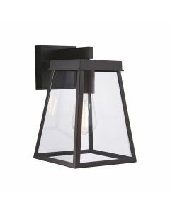 Bough - Black Clear Glass IP44 Outdoor Wall Light