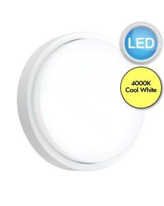 Saxby Lighting - Rond - 78622 - LED White Opal IP54 Plain Bezel Outdoor Bulkhead Light