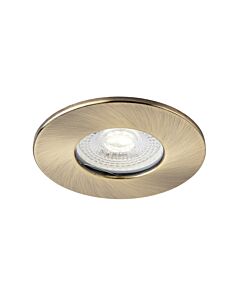 Saxby Lighting - Saxby ShieldONE 65 - 109807 & 113288 - Antique Brass IP65 Fixed Bathroom Recessed Fire Rated Ceiling Downlight