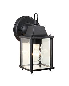 Lutec - Abbey - 5180401012 - Black Clear Glass Outdoor Wall Light