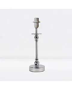 Chrome Stick Table Lamp Base with Deco Detail