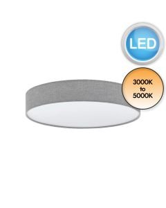 Eglo Lighting - Romao - 97779 - LED White Grey Flush Ceiling Light