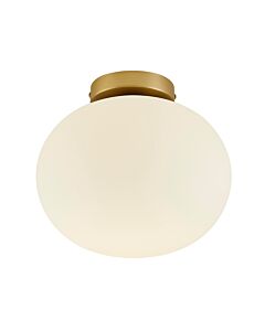 Nordlux - Alton - 2010506001 - Brushed Brass Opal Glass Flush Ceiling Light